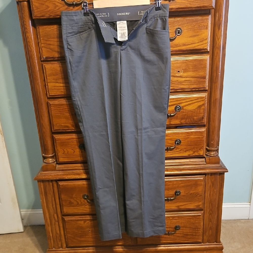 Dockers Women's Blue-grey Chinos 10 M - Picture 1 of 6